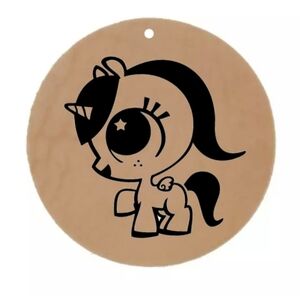 Baby unicorn leather key holder personalized